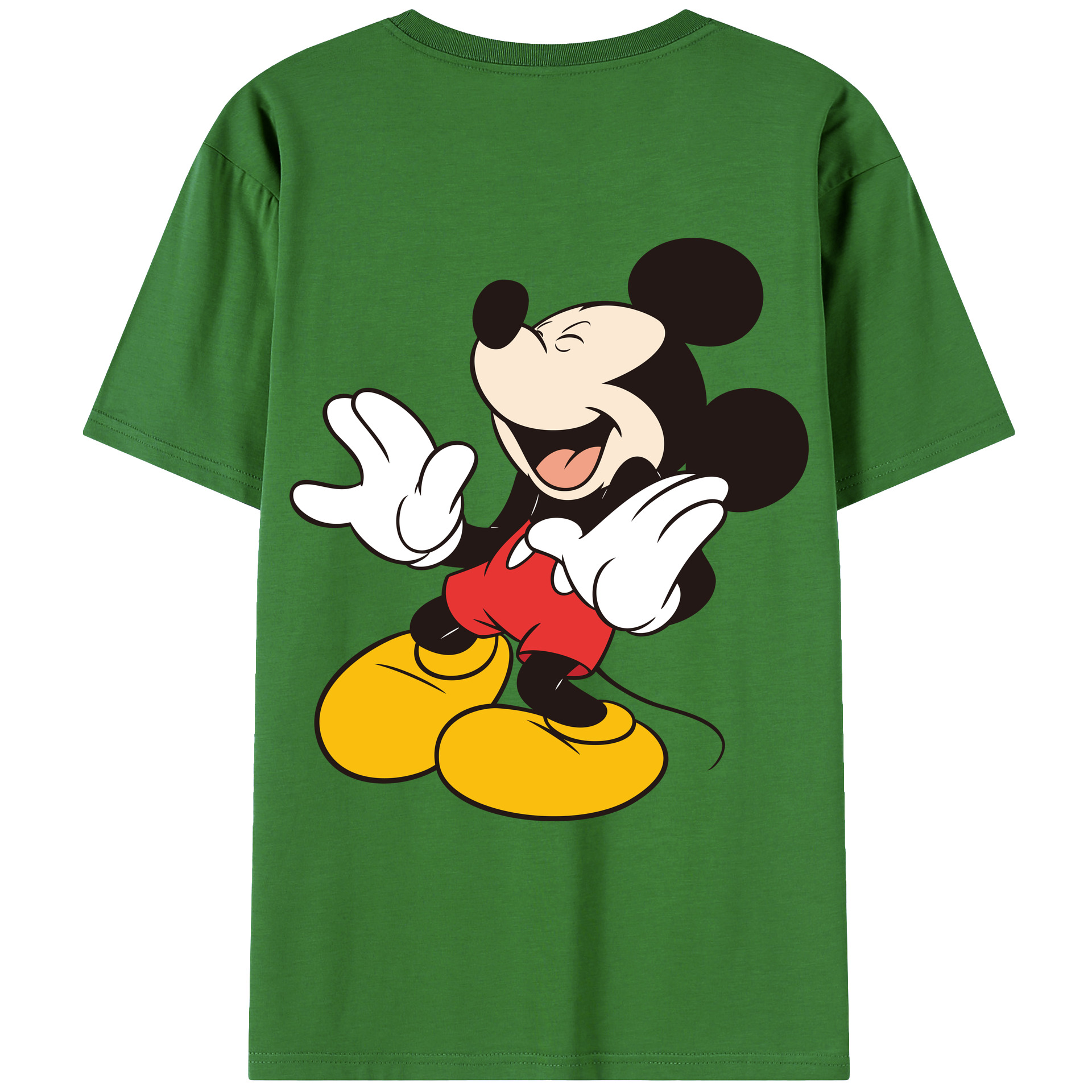 （画像用） ミッキーマウス Mickey Mouse レディース半袖Tシャツ(バックプリント)
